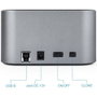 Tooq Docking Station TQDS-805G para HDD/SSD SATA 2.5/3.5 con Clonación